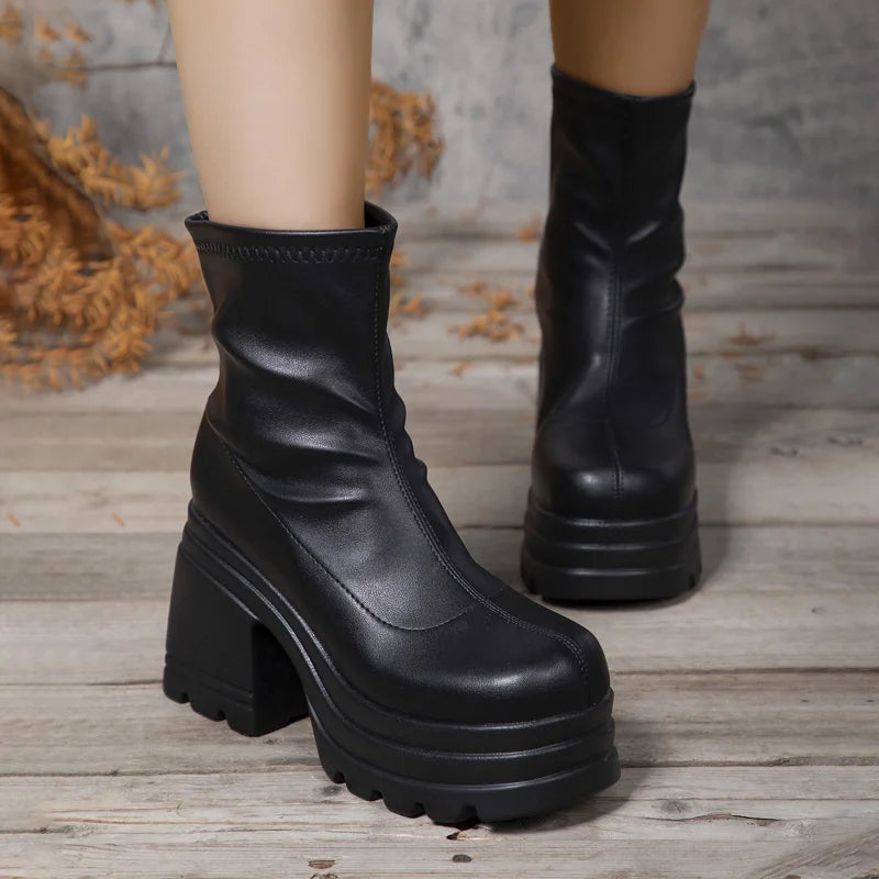 Milan Platform Ankle Boots