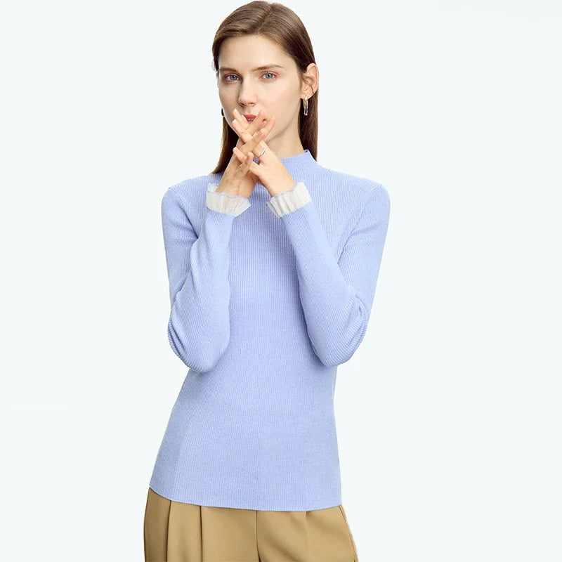 Elise Mock Neck Knit Sweater