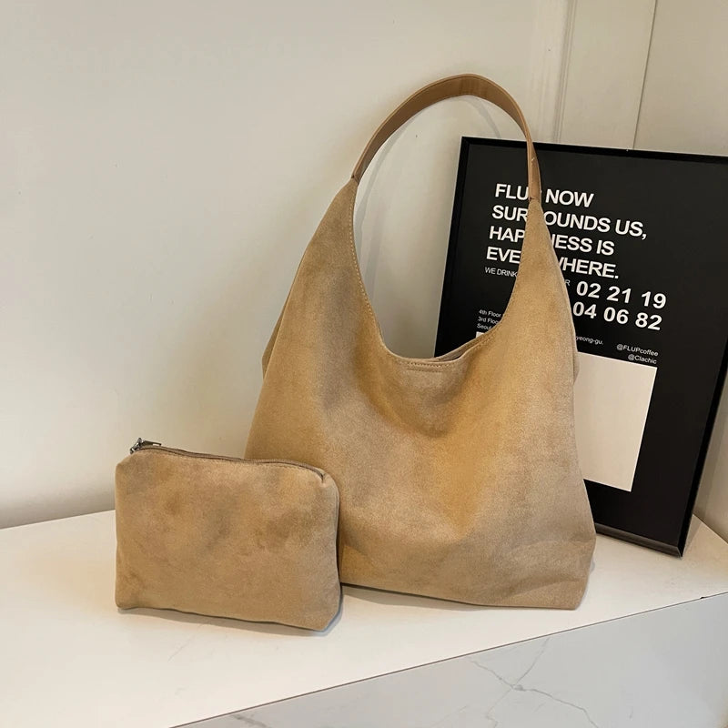 Veloura Suede Tote Bag Set