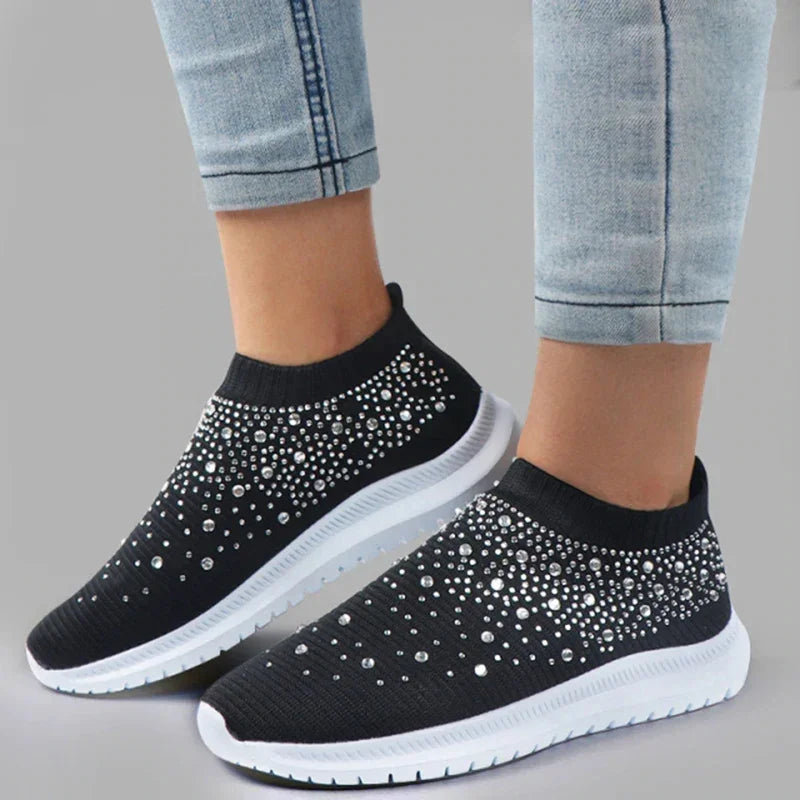 Crystal Slip-On Sneakers