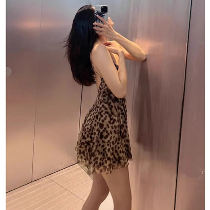 Sienna Leopard Tulle Mini Dress