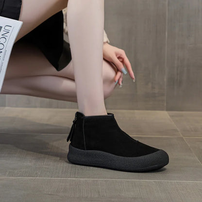 Elara Leather Winter Boots