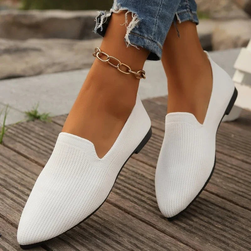 Serena Knit Pointed Loafers