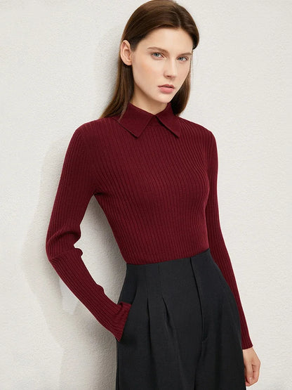 Claire Collared Knit Top