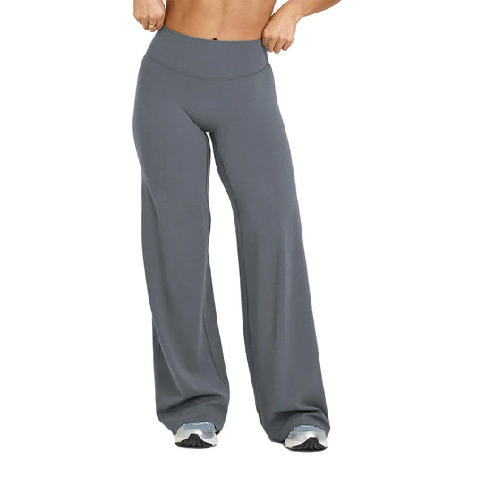 High Waist Straight Leg Yoga Pants