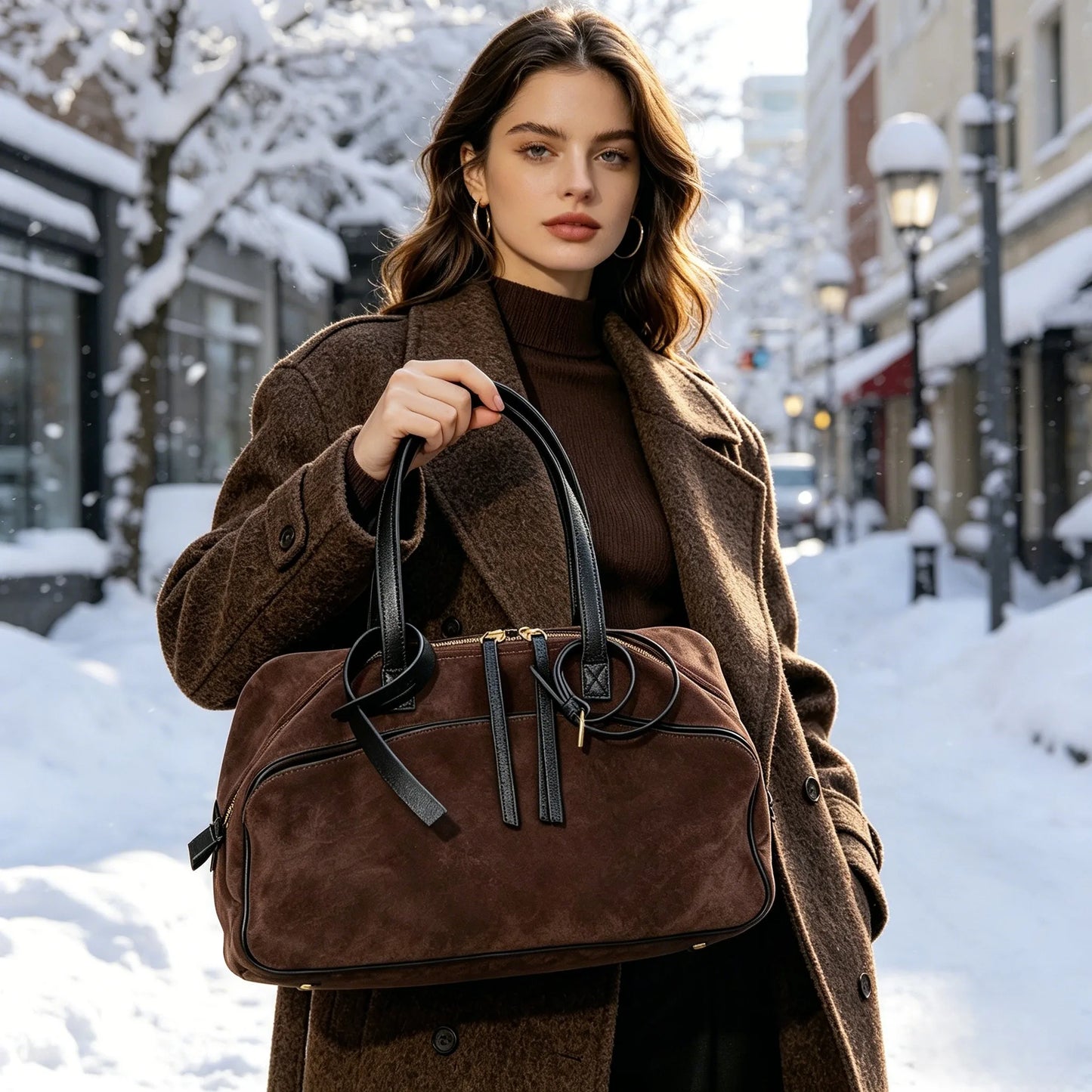 Hudson Suede Tote