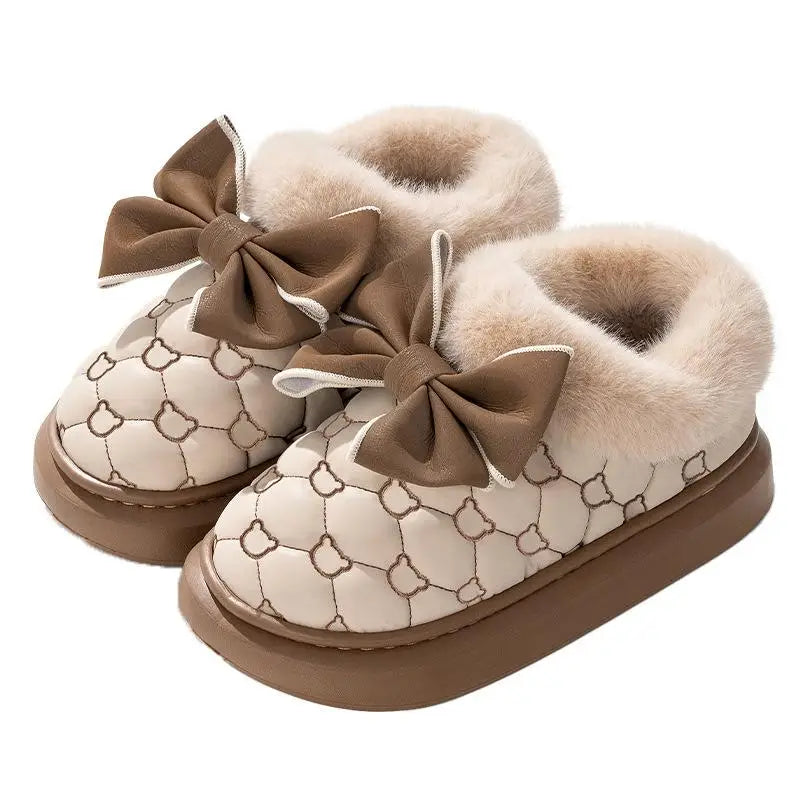 Daisy Bow Winter Slippers