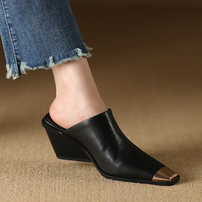 Camille Leather Mules