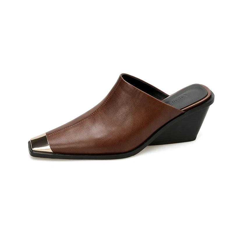Camille Leather Mules