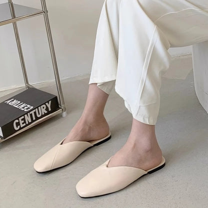 Amelie Square-Toe Mules