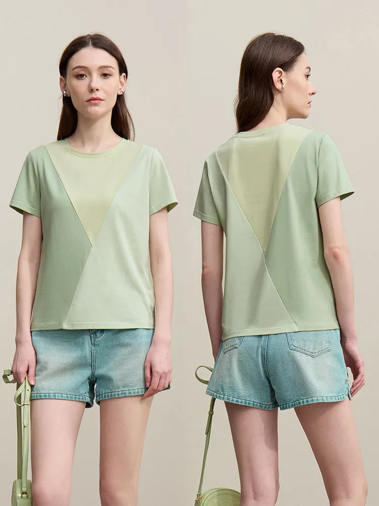 Ava Colorblock Cotton Tee