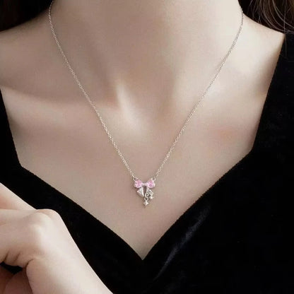 Roselle Bow Necklace