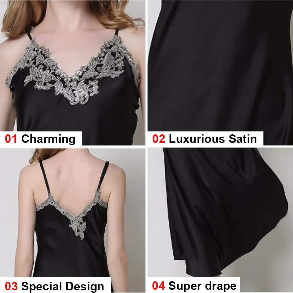 Lace Satin Nightgown