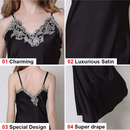 Lace Satin Nightgown