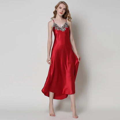 Lace Satin Nightgown