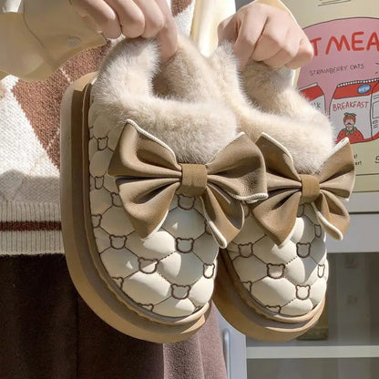 Daisy Bow Winter Slippers