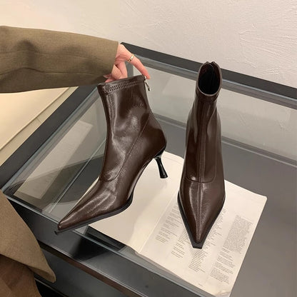 Victoria Stiletto Ankle Boots