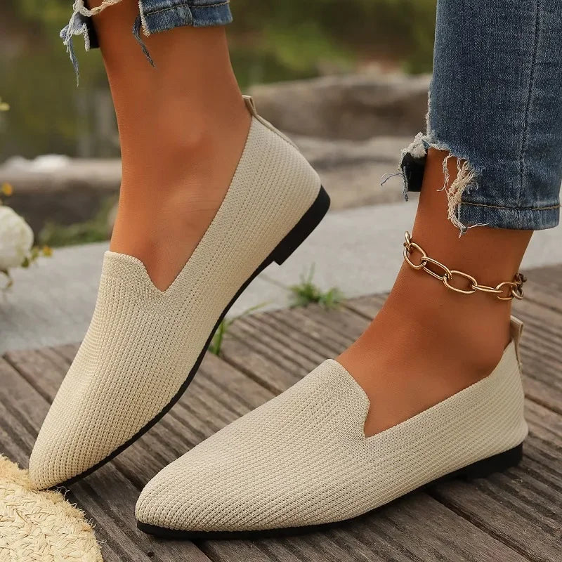 Serena Knit Pointed Loafers