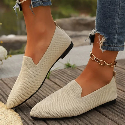 Serena Knit Pointed Loafers