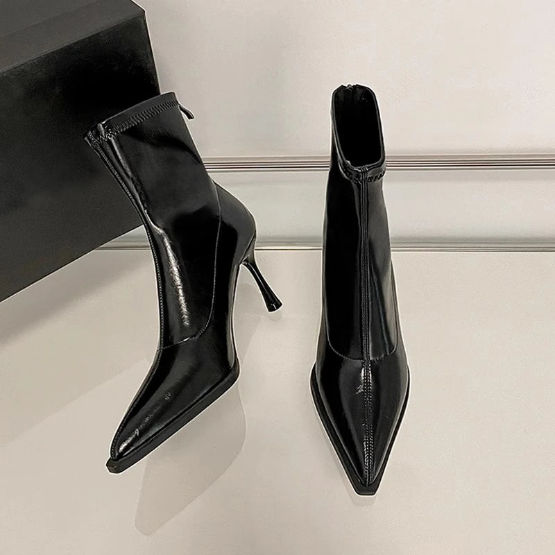 Victoria Stiletto Ankle Boots