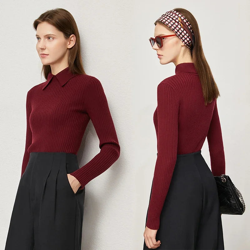 Claire Collared Knit Top