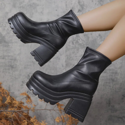 Milan Platform Ankle Boots