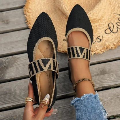 Woven Pointed Loafers