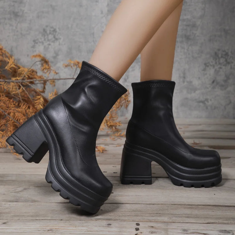 Milan Platform Ankle Boots