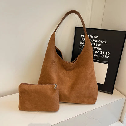 Veloura Suede Tote Bag Set