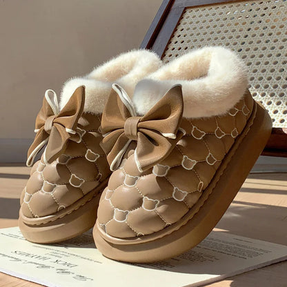 Daisy Bow Winter Slippers