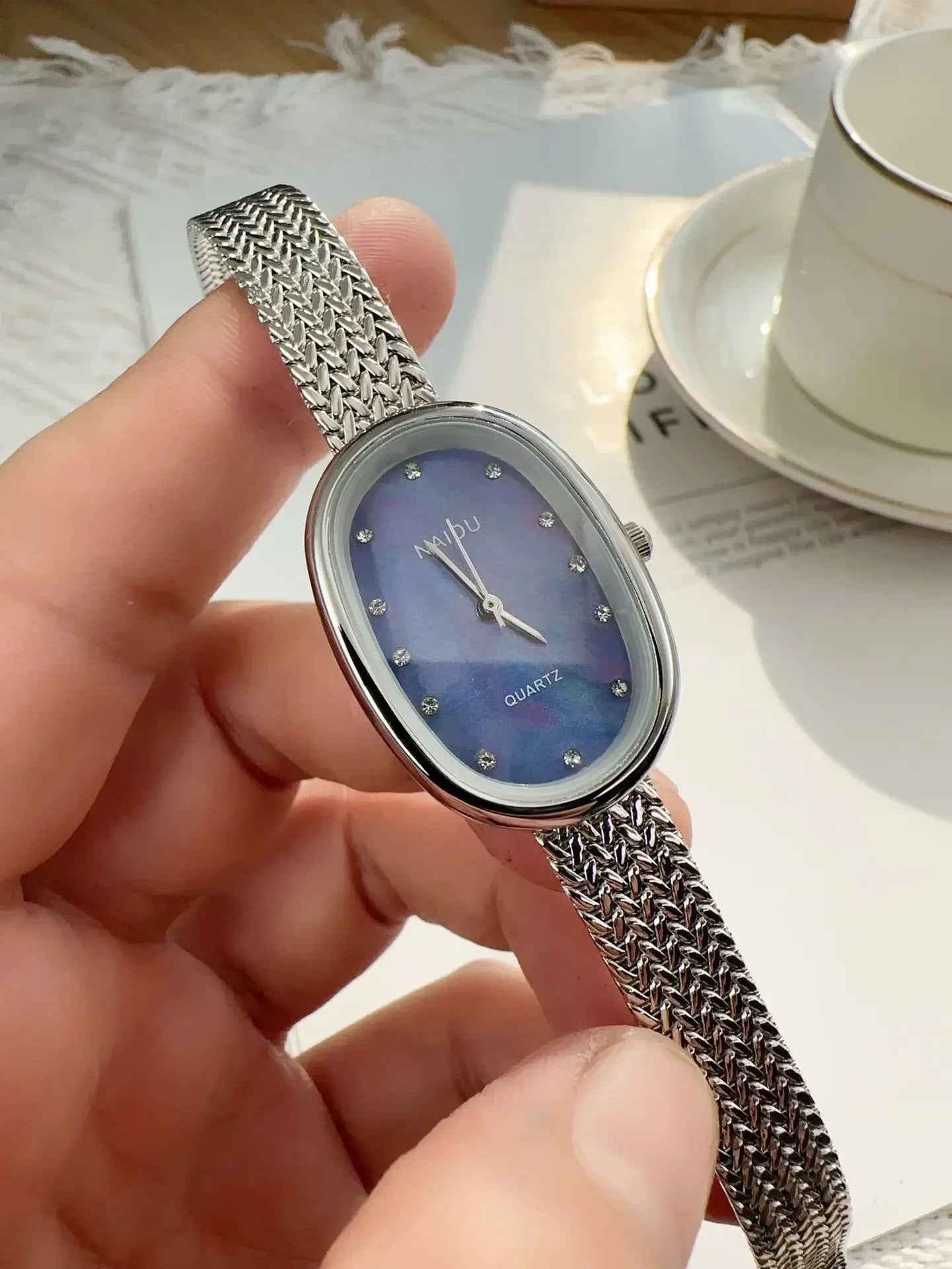Luna Oval Crystal Watch