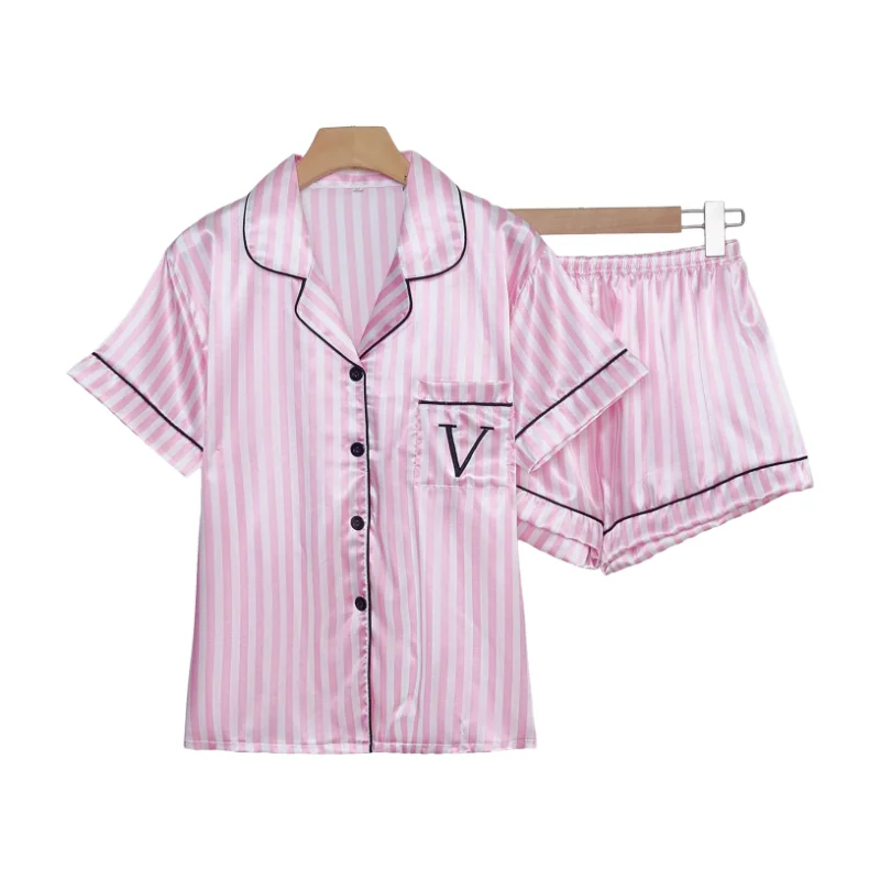 Classic Stripe Satin Pajama Set