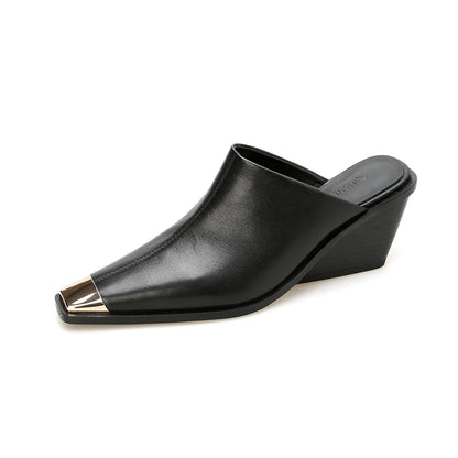 Camille Leather Mules