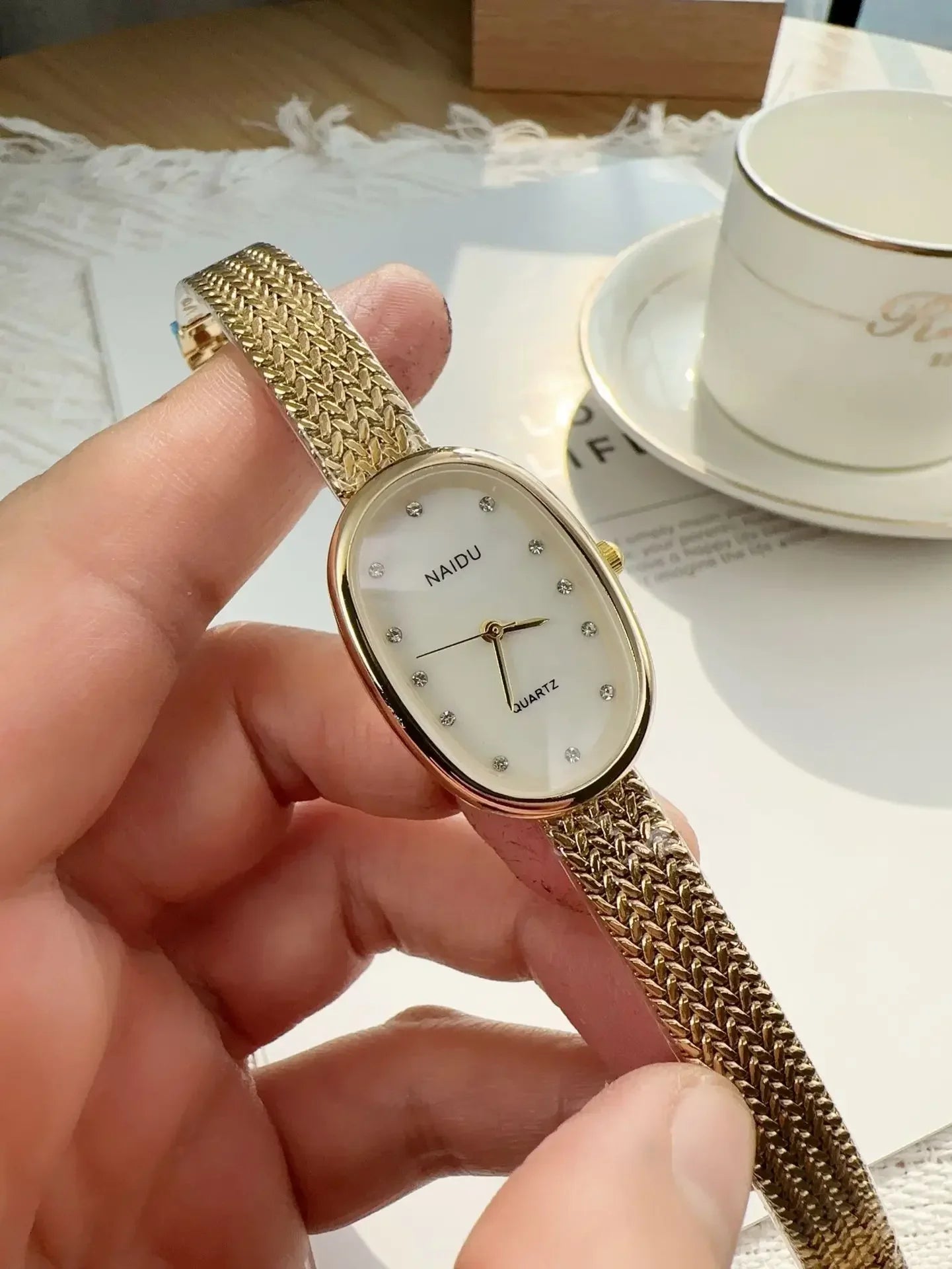 Luna Oval Crystal Watch