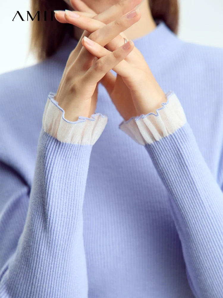 Elise Mock Neck Knit Sweater
