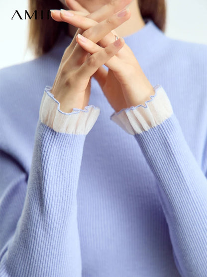 Elise Mock Neck Knit Sweater
