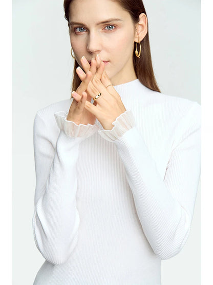 Elise Mock Neck Knit Sweater