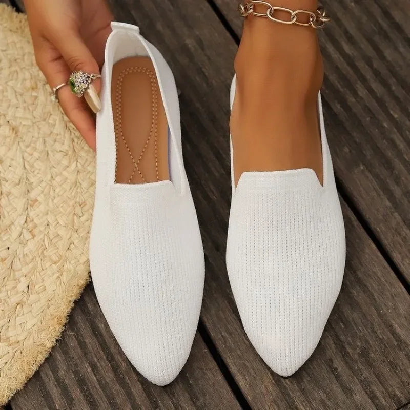 Serena Knit Pointed Loafers