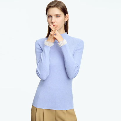 Elise Mock Neck Knit Sweater