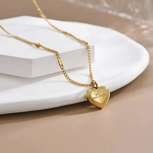 Liora Engraved Heart Necklace