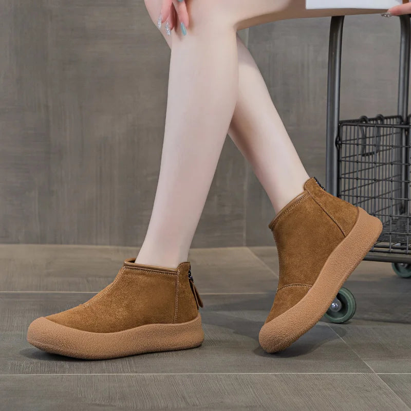 Elara Leather Winter Boots