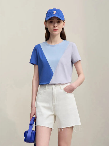 Ava Colorblock Cotton Tee