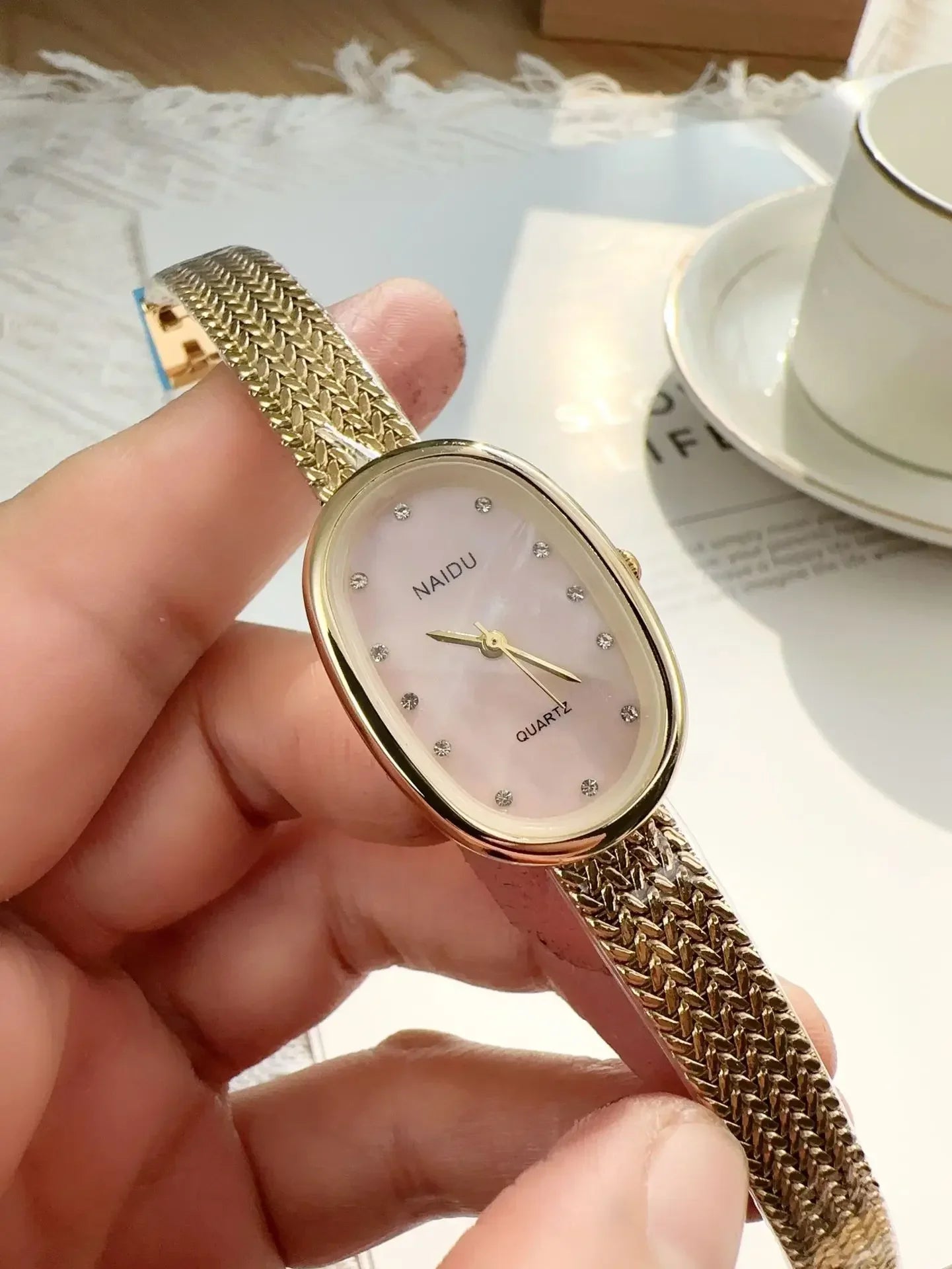 Luna Oval Crystal Watch
