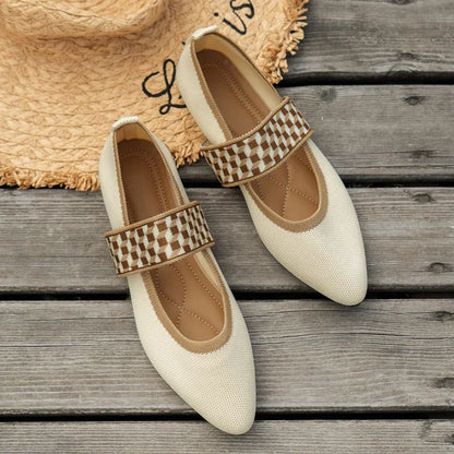 Woven Pointed Loafers