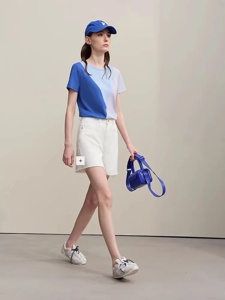 Ava Colorblock Cotton Tee