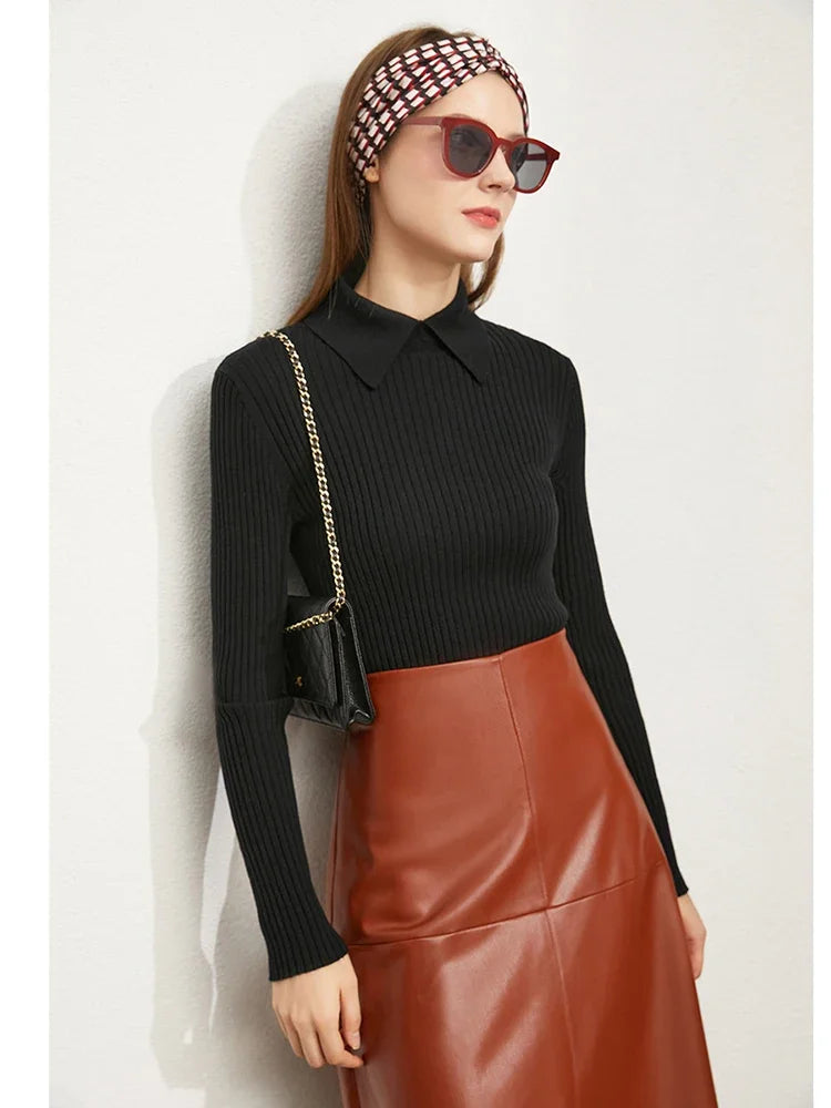 Claire Collared Knit Top