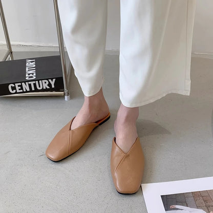Amelie Square-Toe Mules