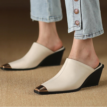 Camille Leather Mules
