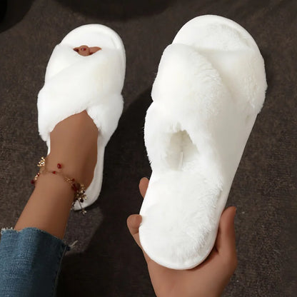 Aspen Plush Cross Slippers