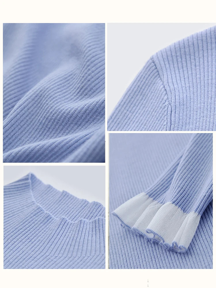 Elise Mock Neck Knit Sweater